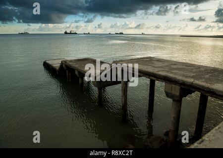 Papua Nuova Guinea, la capitale nazionale distretto, a Port Moresby, città, di fronte al mare Foto Stock