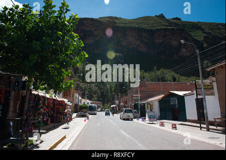 Città di Pisac nella Valle Sacra degli Incas. Foto Stock