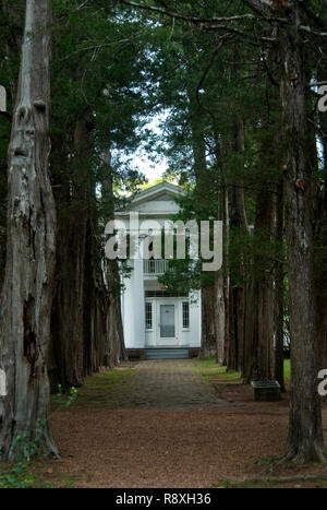 Southern autore William Faulkner la macchina da scrivere è visualizzato nel suo studio e sala di scrittura nella sua casa, Rowan Oak, a Oxford, Mississippi. Foto Stock