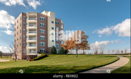 Edificio di appartamenti e fotografati in Iowa. Foto Stock