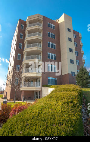 Edificio di appartamenti e fotografati in Iowa. Foto Stock