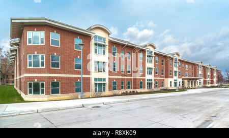 Edificio di appartamenti e fotografati in Iowa. Foto Stock