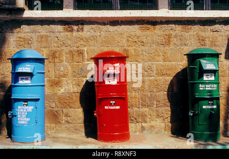 Caselle di posta, Mumbai Bombay, Maharashtra, India Foto Stock