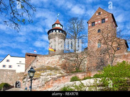 Il castello imperiale, la città vecchia di Norimberga, Franconia, Baviera, Germania, Europa Foto Stock