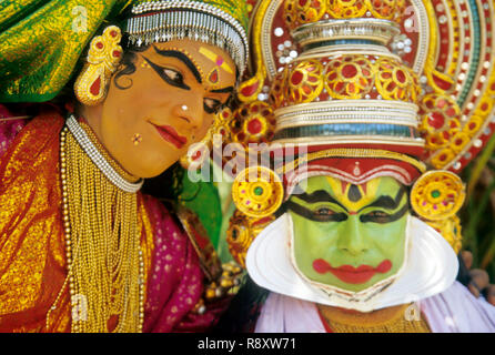Kathakali, K. Sivrajan, Kerala, India Foto Stock