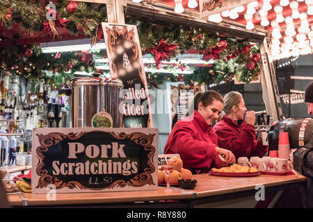 Nottingham Winter Wonderland Mercatino di Natale Foto Stock