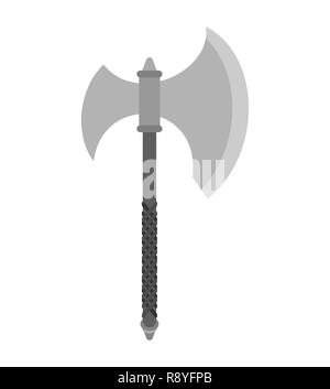 Ax abbattono armi. poleax isolato. Ascia di guerra Illustrazione Vettoriale