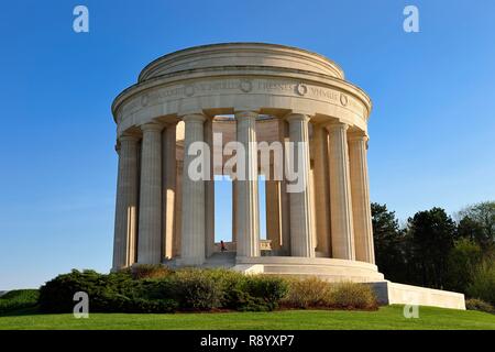 Francia, Meuse, Lorraine Parco Regionale, Cotes de Meuse, Monumento ai soldati americani a Montsec commemora la offensive da forze statunitensi sul Saint Mihiel salienti e durante la Prima Guerra Mondiale Foto Stock