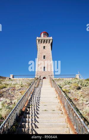 Francia, Pirenei orientali, Port Vendres muniti di cape, Cap Bear lighthouse, classificato come monumento storico Foto Stock