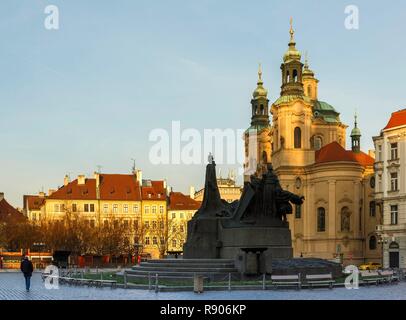 Repubblica ceca, Boemia, Praga, elencato come patrimonio mondiale dall UNESCO, Staré Mesto, Staromestské Namesti, Foto Stock