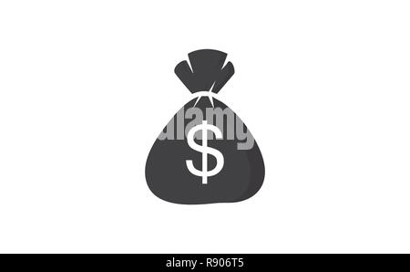 Denaro borsa icona del dollaro Illustrazione Vettoriale