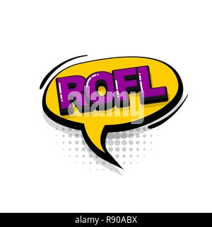 Testo di fumetti raccolta effetti sonori pop art style Illustrazione Vettoriale