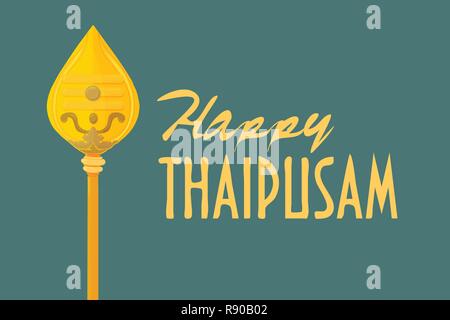 Illustrazione Vettoriale per la comunità tamil: Happy Thaipusam biglietto di auguri, banner o icona. Illustrazione Vettoriale