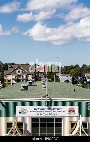 Benvenuto a Charlottetown. Foto Stock