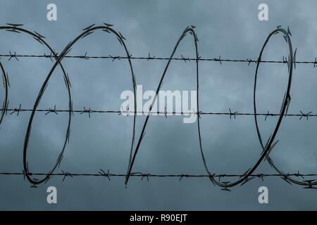 Papua Nuova Guinea, Golfo di Papua, Capitale Nazionale di Port Moresby, città di Bomana Prigione, la massima area di sicurezza Foto Stock