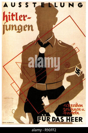 Arti e Mestieri presentano da Hitler Gioventù - Vintage tedesco Propaganda nazista Poster Foto Stock