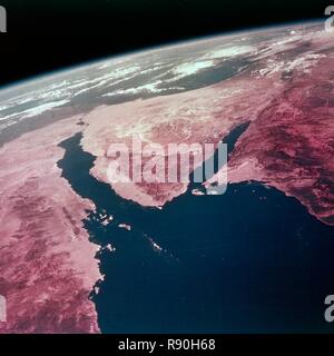 La terra dallo spazio - La penisola del Sinai, Egitto, c1980s. Creatore: la NASA. Foto Stock