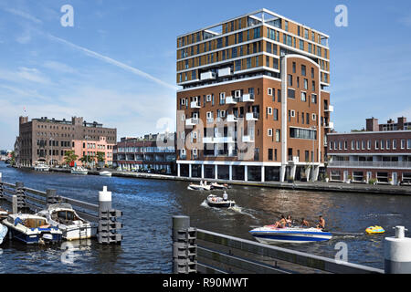 Spaarne Haarlem Paesi Bassi Olanda Foto Stock