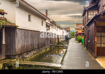 Kurayoshi, Tottori, Giappone stradine della città vecchia. Foto Stock