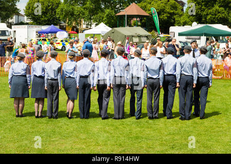 1003 Leighton Buzzard squadrone cadetti aria presentante a forze armate giorno 2014 Foto Stock