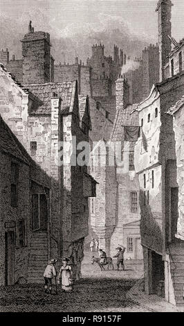 Alta scuola Wynd, Edimburgo, Scozia, secolo XIX, viste in Edinburgh da J. & H. S. ammassatore Foto Stock