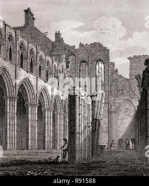 Holyrood Cappella, Edimburgo, Scozia, secolo XVII, viste in Edinburgh da J. & H. S. ammassatore Foto Stock