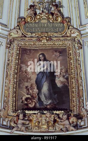 La sala capitolare - Inmaculada Concepción - siglo XVII - BARROCO ESPAÑOL. Autore: Murillo, Bartolomé Esteban. Posizione: CATEDRAL-interno. Sevilla. Siviglia. Spagna. Foto Stock