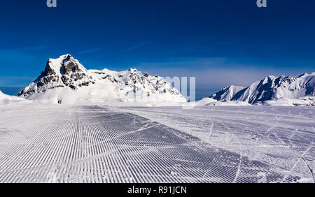 Meraviglioso Sci Alpino Regione in Warth, Vorarlberg, Austria Foto Stock