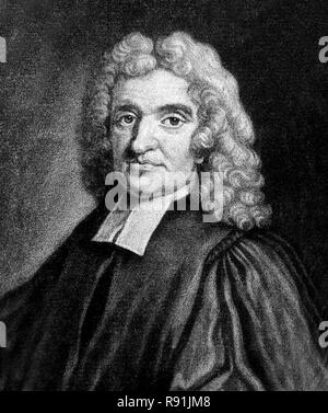 John Flamsteed (1646 - 1719) astronomo inglese, primo Astronomo Reale Foto Stock