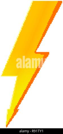 Fulmini e saette icona del bullone. Alta tensione e simbolo di elettricità Illustrazione Vettoriale