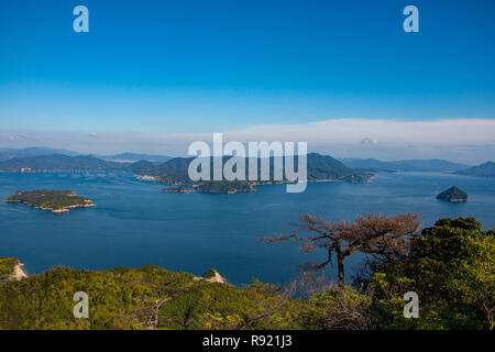 Vista dalla cima di Miyajima! Foto Stock