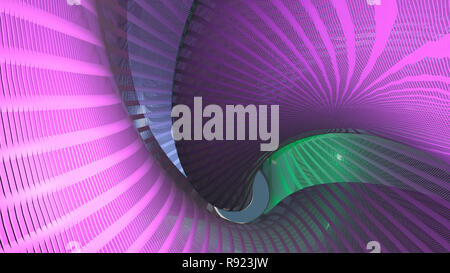 Strano struttura di vorticazione. Astronave aliena Foto Stock