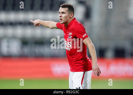 ALKMAAR, 18-12-2018, AFAS Stadion, calcio olandese, 8 finale di TOTO KNVB Beker, stagione 2018 / 2019, AZ giocatore Oussama Idrissi durante il match AZ - PEC Zwolle. Foto Stock