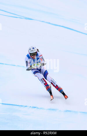 In Val Gardena Groeden, Italia. Xix Dec, 2018. Audi FIS Coppa del Mondo di sci femminile super g; Romane Miradoli FRA in azione Credit: Azione Plus sport/Alamy Live News Foto Stock