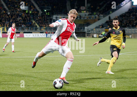 KERKRADE, calcio, KNVB Beker, Coppa Nazionale gioco, stagione 2018-2019, 19-12-2018, Parkstad Limburg Stadium, Kasper Dolberg durante il gioco Roda JC - Ajax Foto Stock