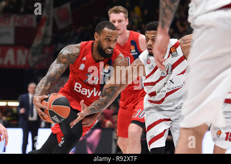 Foto di Claudio Grassi/LaPresse 19 dicembre 2018 Assago (MI) Italia sport basket AX Armani Exchange Olimpia Milano vs FC Bayern Monaco - Turkish Airlines Eurolega 2018/2019 - Mediolanum Forum. Nella foto: Derrick Williams (#23 FC Bayern Monaco) Foto Claudio Grassi/LaPresse Dicembre 19, 2018 Assago (MI) Italia sport basket AX Armani Exchange Olimpia Milano vs FC Bayern Munich - Turkish Airlines EuroLeague 2018/2019 - Mediolanum Forum. nel pic: Derrick Williams (#23 FC Bayern Monaco) Foto Stock