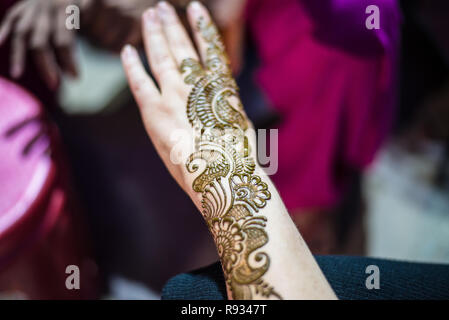 Henna a Nuova Delhi Market Foto Stock