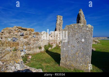 Chiesa di Santa Maria, Reculver, Kent, Inghilterra Foto Stock