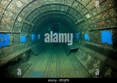 Relitto aereo Douglas DC-3 'Dakota', mare Mediterraneo, Kas, Kaş, Turchia Foto Stock