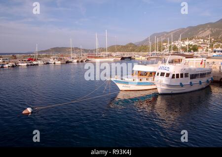 Port of Kas, Kaş, Turkey Foto Stock