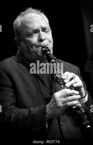 American, Ken Peplowski assolo al clarinetto, Scarborough Jazz Festival 2017 Foto Stock