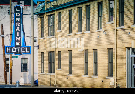 Il Lorraine Motel è raffigurato, Sett. 7, 2015, a Memphis, Tennessee. Leader dei diritti civili il Dr Martin Luther King Jr., ha sparato e ucciso. Foto Stock