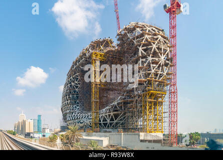 Il museo del futuro in costruzione a Dubai Foto Stock