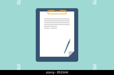 Appunti con penna Illustrazione Vettoriale