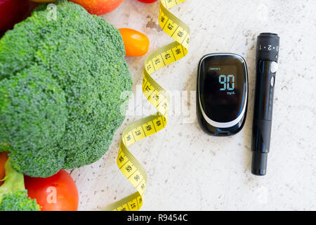 Il Diabete dieta sana Foto Stock