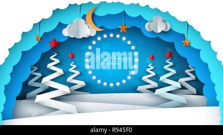 Auguri di Buon Natale. Felice Anno Nuovo. Illustrazione Vettoriale