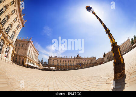 Piazza di Place Stanislas ho Nancy, la capitale del nord-orientale dipartimento francese di Meurthe-et-Moselle, Francia, Europa Foto Stock