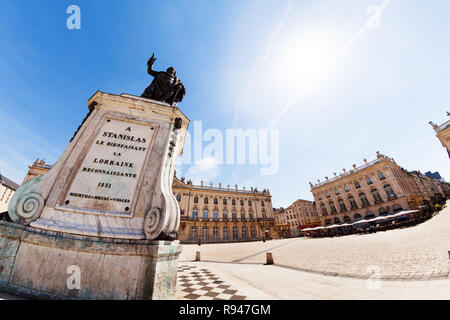 Monumento e Place Stanislas Nancy, la capitale del nord-orientale dipartimento francese di Meurthe-et-Moselle, Francia, Europa Foto Stock