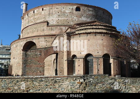 4th-secolo D.C. La Rotunda di Galerio, uno dei numerosi monumenti romani, un sito Patrimonio Mondiale dell'Unesco, nella città di Salonicco, Grecia. Foto Stock