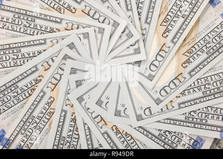 Mandala caleidoscopio dal denaro. Abstract denaro sfondo pattern raster ripetere mandala cerchio. Foto Stock